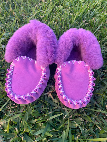 Back Supported Moccasins - Purple