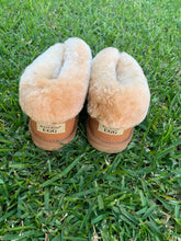 Load image into Gallery viewer, Sheepskin Ankle Boot Slippers -  Camel