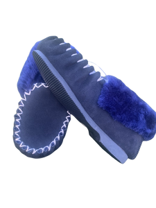 Thick Sole Moccasins  - Navy