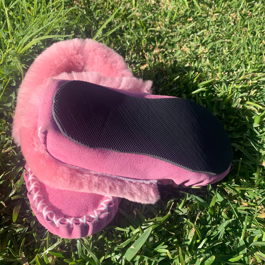 Thin Sole Moccasins - Pink