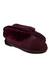 Load image into Gallery viewer, Sheepskin Ankle Boot Slippers -  Magenta