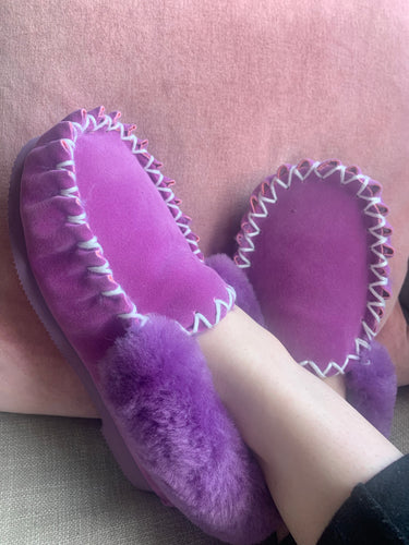Thick Sole Moccasins - Purple
