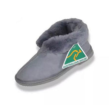 Load image into Gallery viewer, Sheepskin Ankle Boot Slippers - Grey