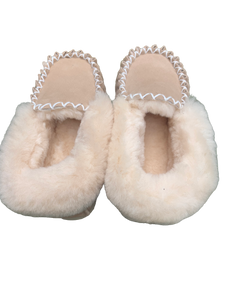 Thick Sole Moccasins -  Beige