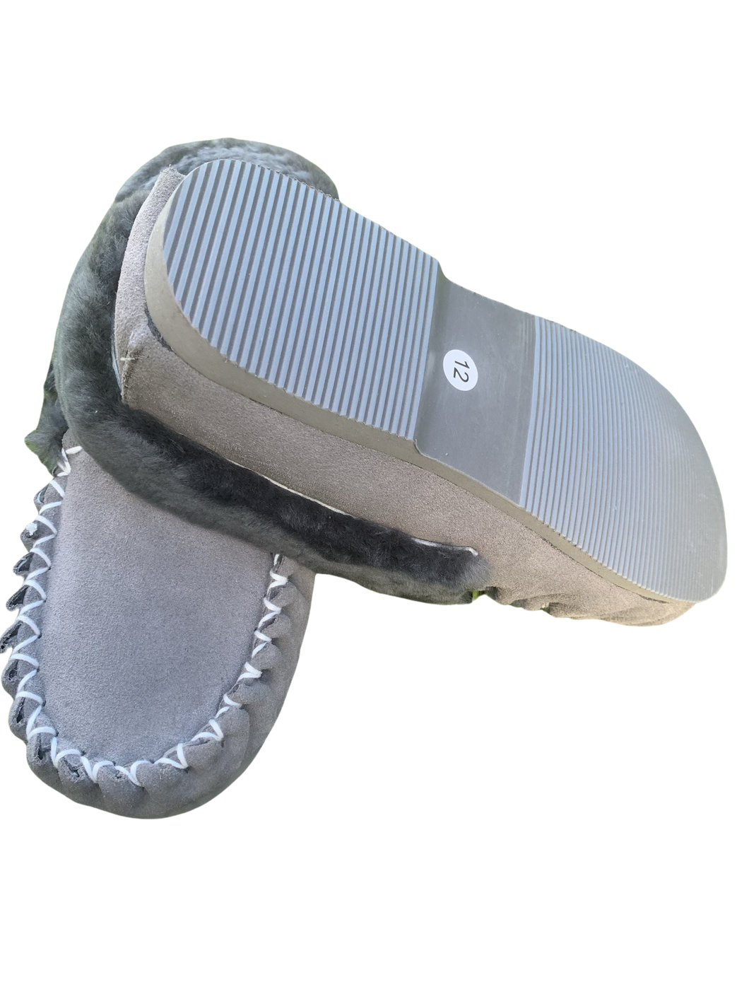 Thick Sole Moccasins -  Grey