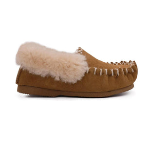 Thick Sole Moccasins  - Chestnut