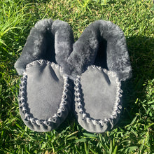 Load image into Gallery viewer, Soft sole Moccasins - Grey - Genuine Australian Premium Sheepskin
