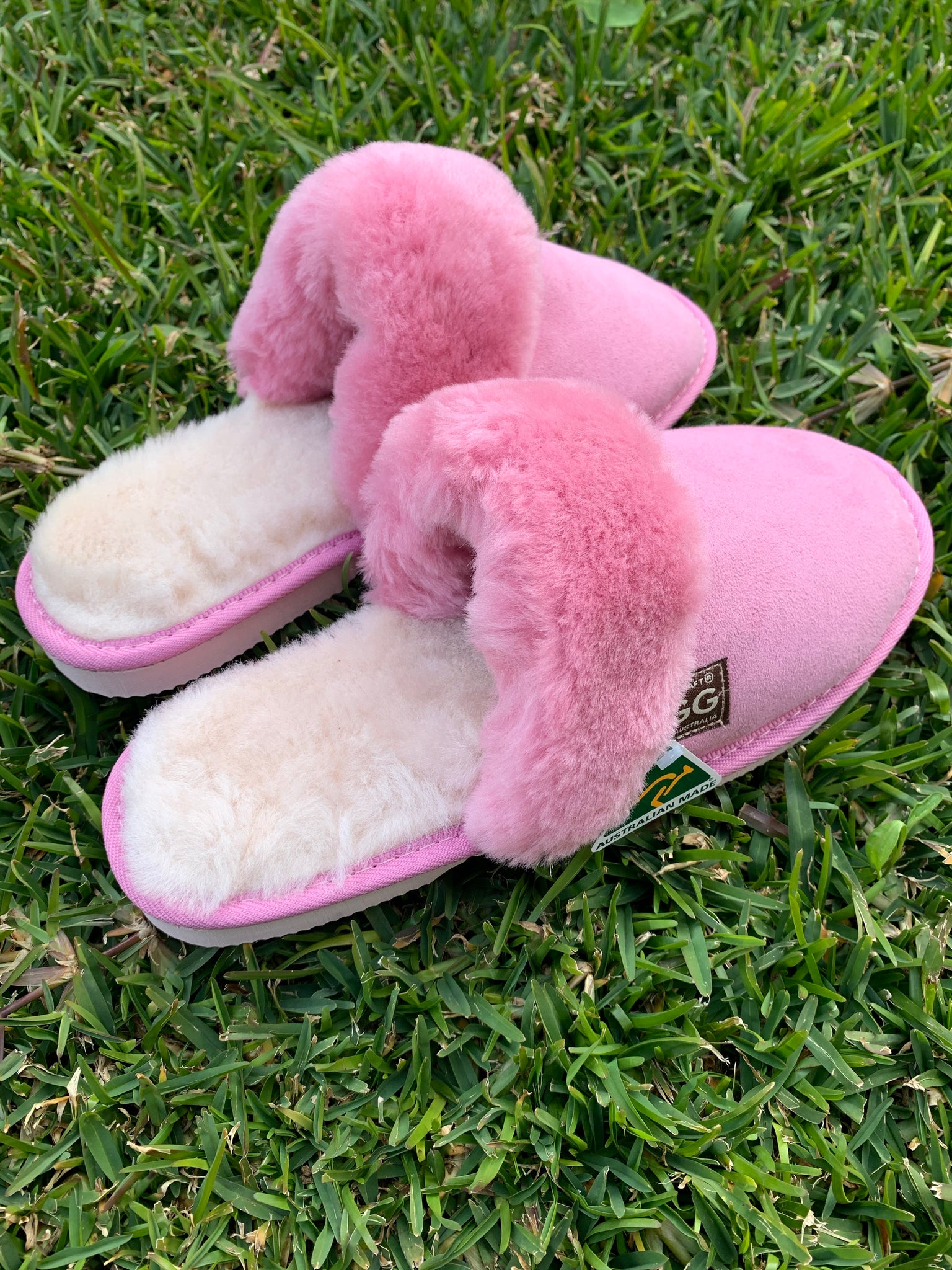 Ladies Scuff Slippers Pink – Uggs&Moccasins4All