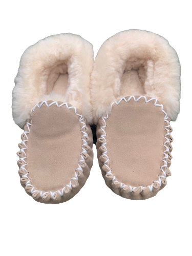 Thick Sole Moccasins -  Beige