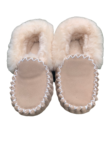Thick Sole Moccasins -  Beige
