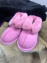 Load image into Gallery viewer, Sheepskin Ankle Boot Slippers -  Pink
