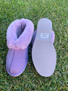 Sheepskin Ankle Boot Slippers - Lilac