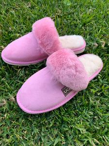 Ladies Scuff Slippers  - Pink