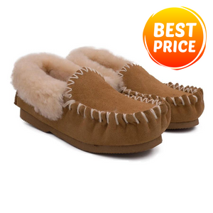 Thick Sole Moccasins  - Chestnut