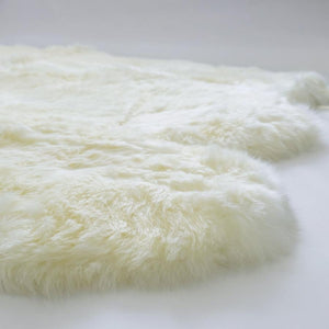 LONG WOOL RUG - WHITE - SEXTO